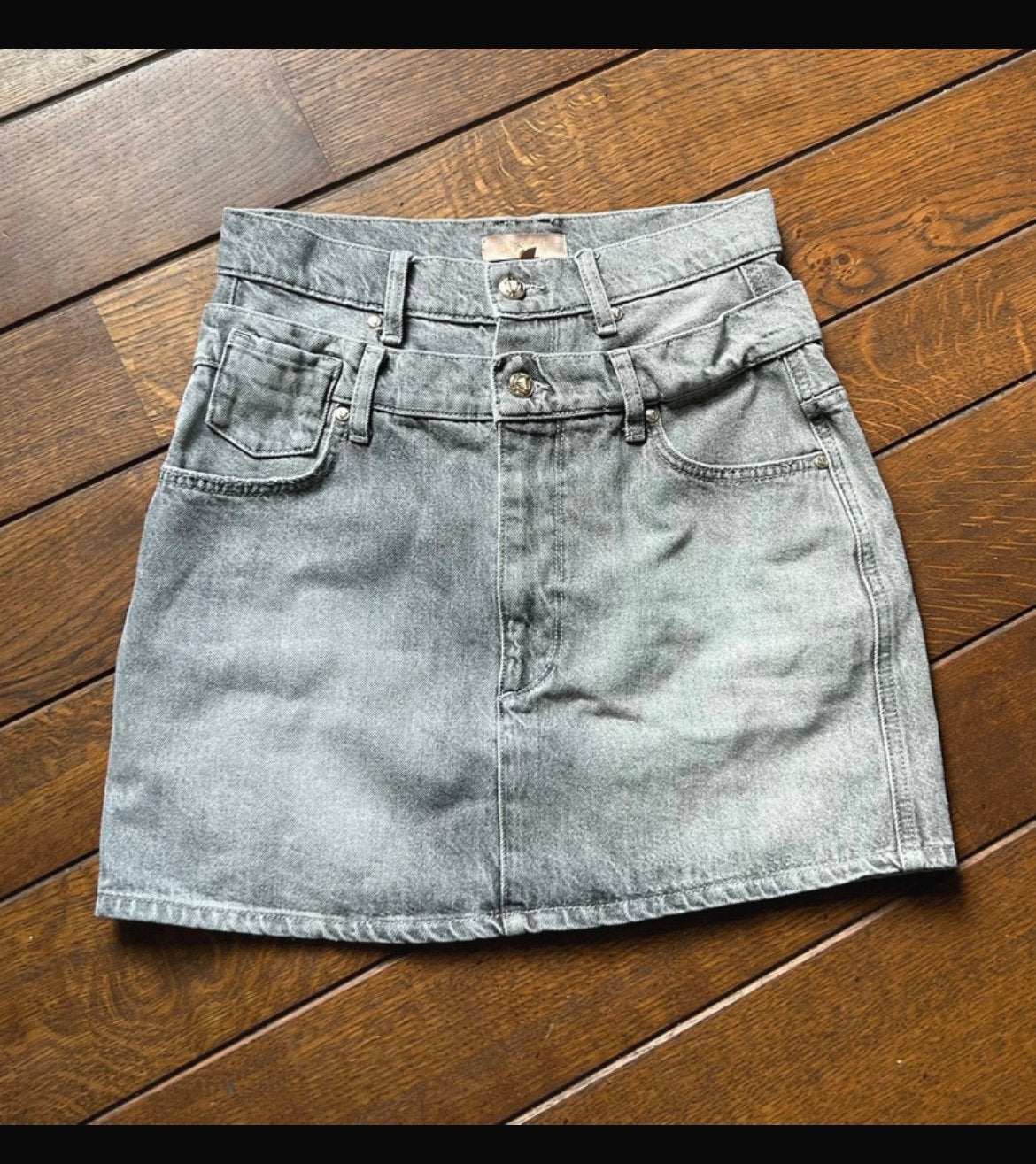 Grey Denim, grijs JoshV, Josh V spijkerrokje, rokje in S, Verzenden, Nieuw, Maat 36 (S), Grijs