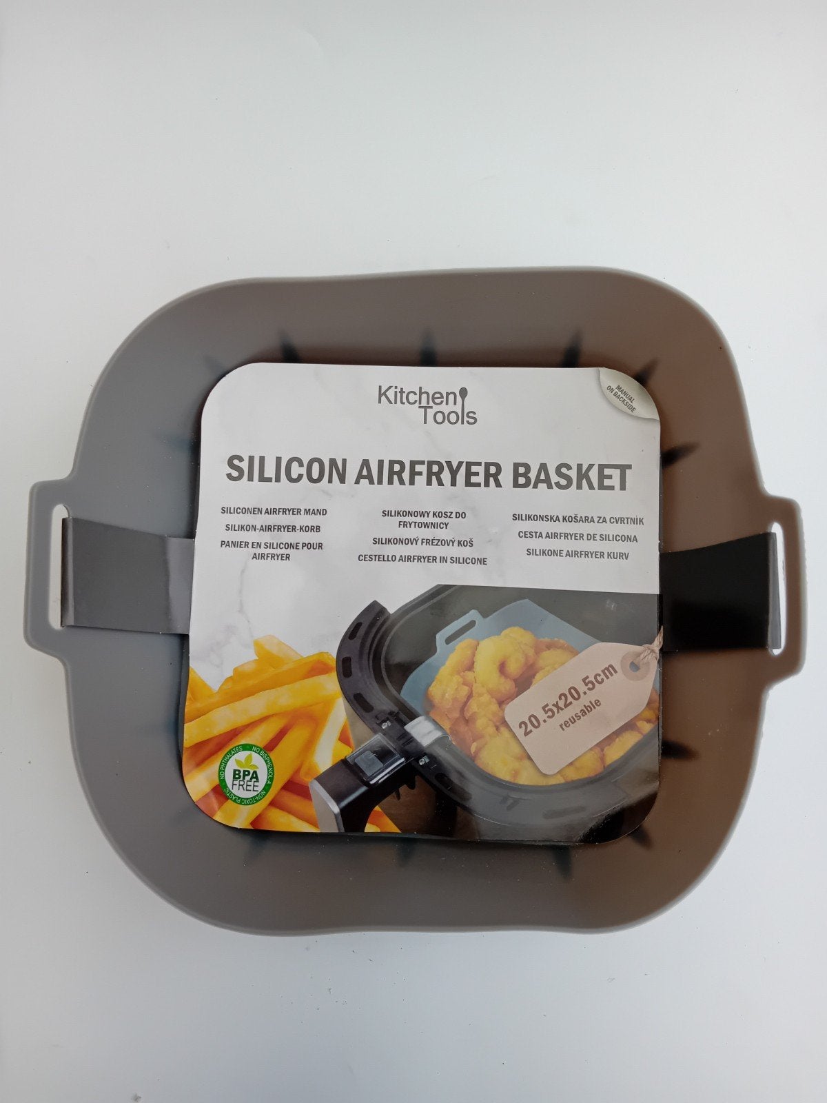Siliconen Airfryer Mand - 20.5x20.5cm - BPA-vrij, Verzenden