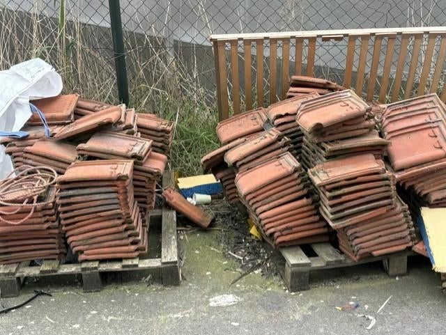 partij gebruikte dakpannen, Doe-het-zelf en Verbouw, Dakpannen en Dakbedekking, Ophalen, Gebruikt, Steen of Klei, 15 m² of meer