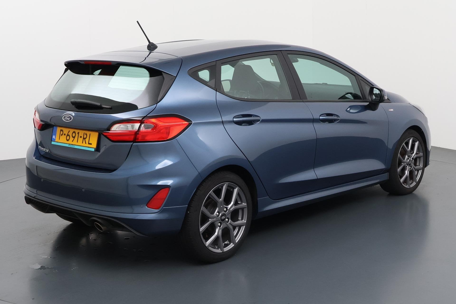 Ford Fiesta 1.0 EcoBoost Hybrid ST-Line Compact, wendbaar en, Auto's, Voorwielaandrijving, Gebruikt, Blauw, 49 €/maand