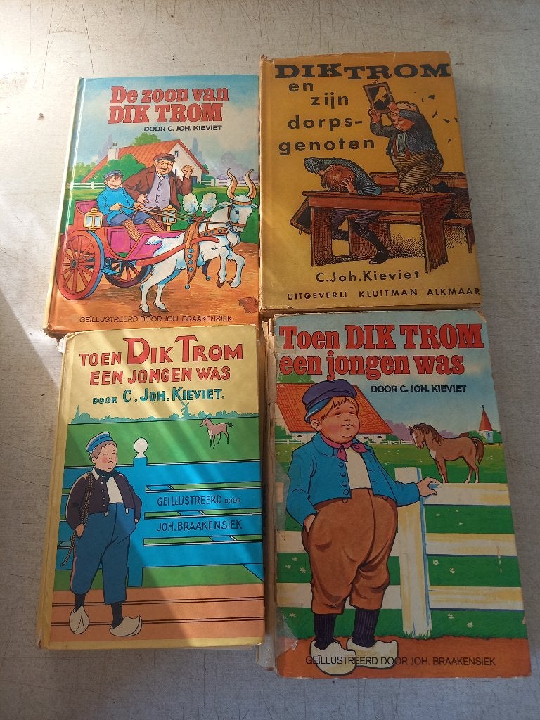 Dik trom 4 boeken, Gelezen, Fictie algemeen, Cjoh kieviet, Ophalen of Verzenden