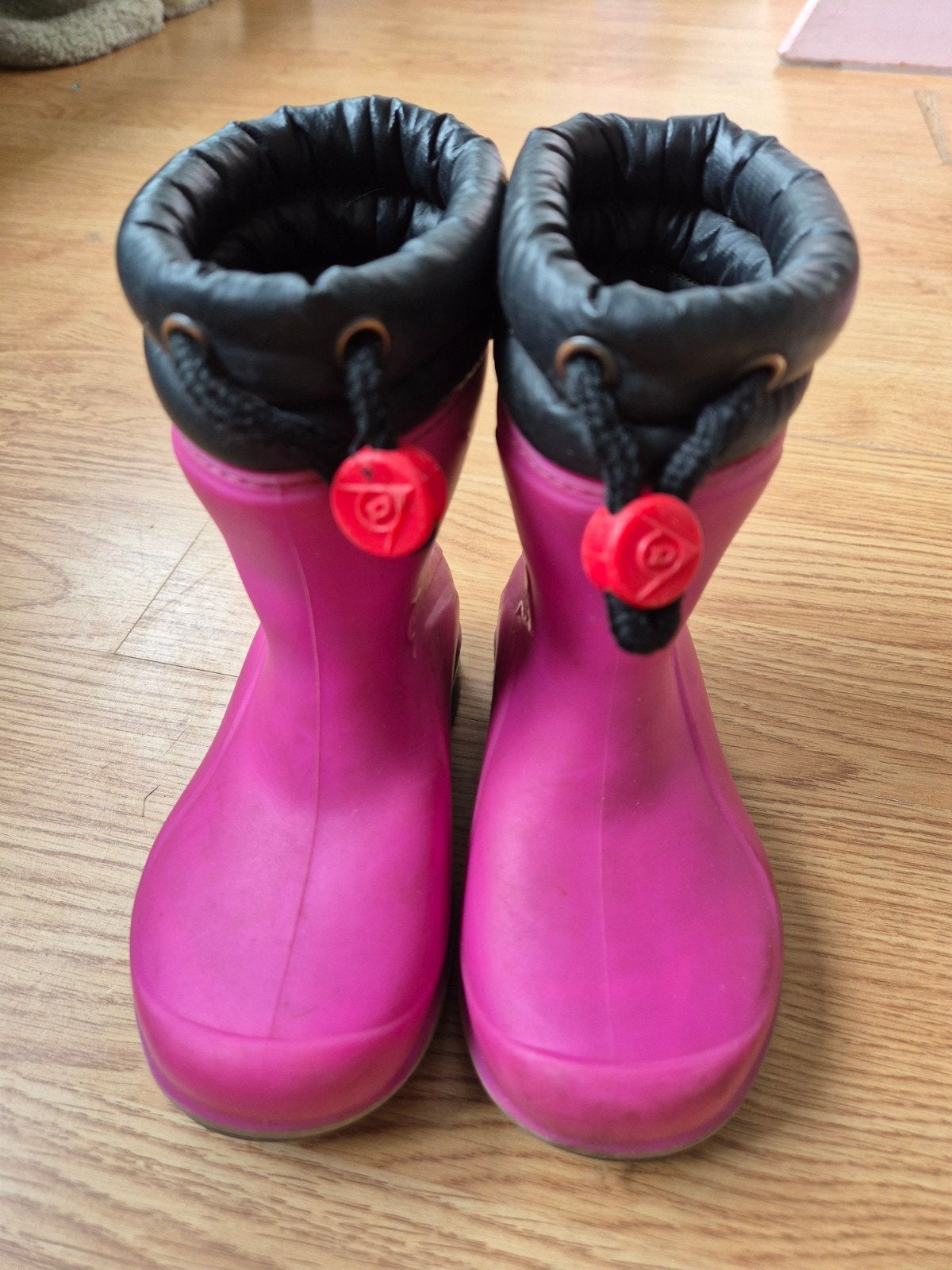 Dunlop roze kinderlaarzen maat 25 (2 €), Ophalen, Gebruikt, Meisje, Laarzen