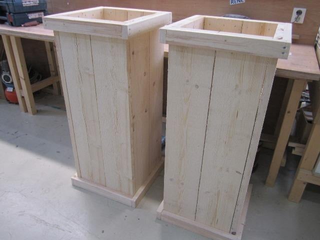 Steigerhouten of pallethout Bloembak Plantenbak, Tuin en Terras, Bloembakken en Plantenbakken, Vierkant, Nieuw, Ophalen of Verzenden