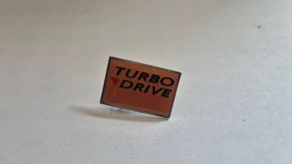 Set van 8x vintage Philips Turbo Drive pins / speldjes, Verzamelen, Ophalen of Verzenden, Zo goed als nieuw, Merk, Speldje of Pin