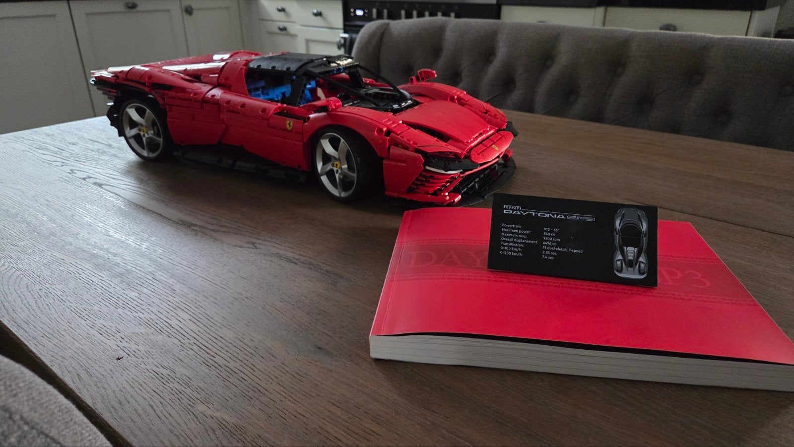 Lego Technic Ferrari Daytona SP3 met doos en handleiding, Ophalen, Compleet, Lego, Zo goed als nieuw