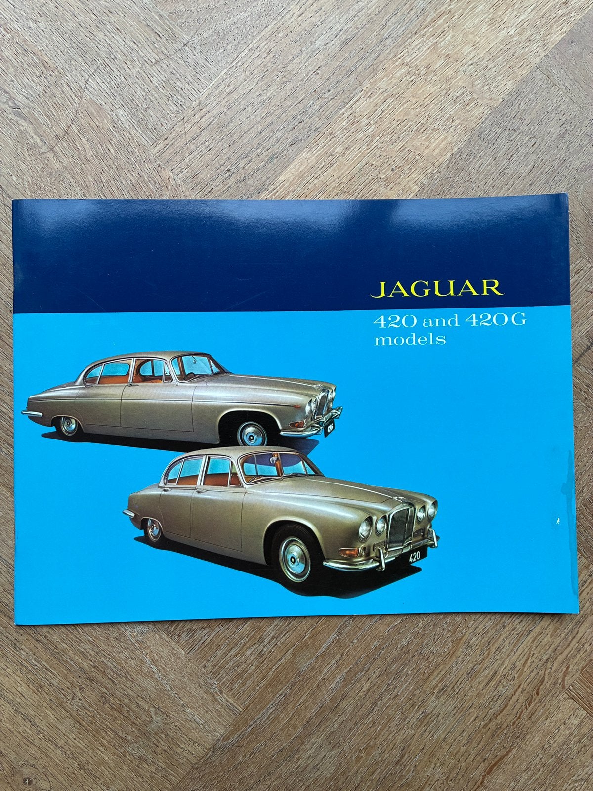 Jaguar 420 en 420G brochure, Verzenden, Zo goed als nieuw, Overige merken