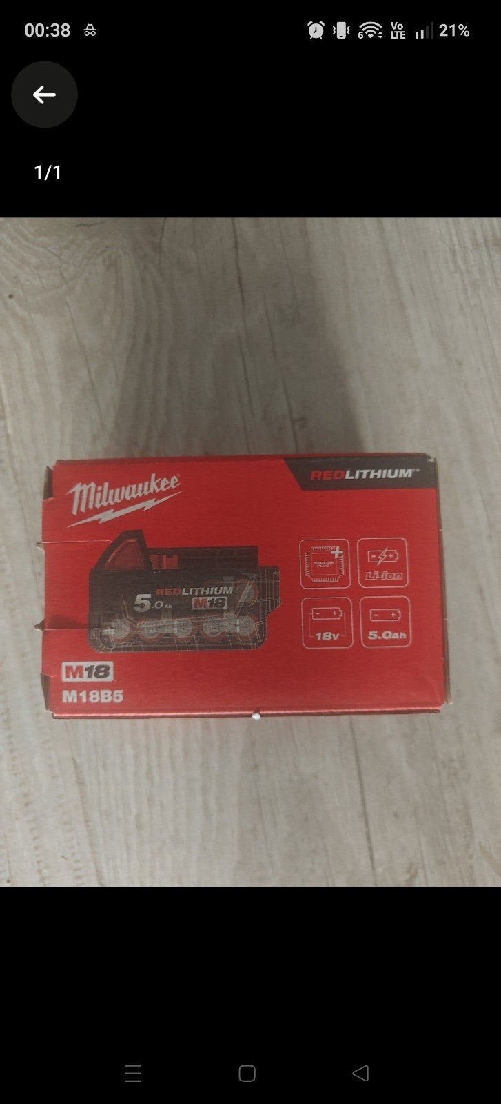 Milwaukee M18 B5, Ophalen, Nieuw