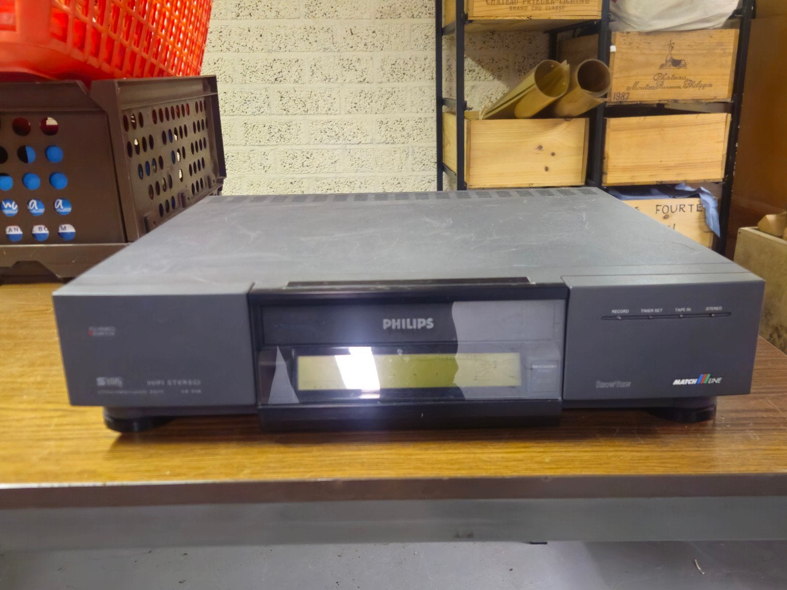 Philips VR948 S-VHS videorecorder, Ophalen of Verzenden, Gebruikt, VHS-speler of -recorder