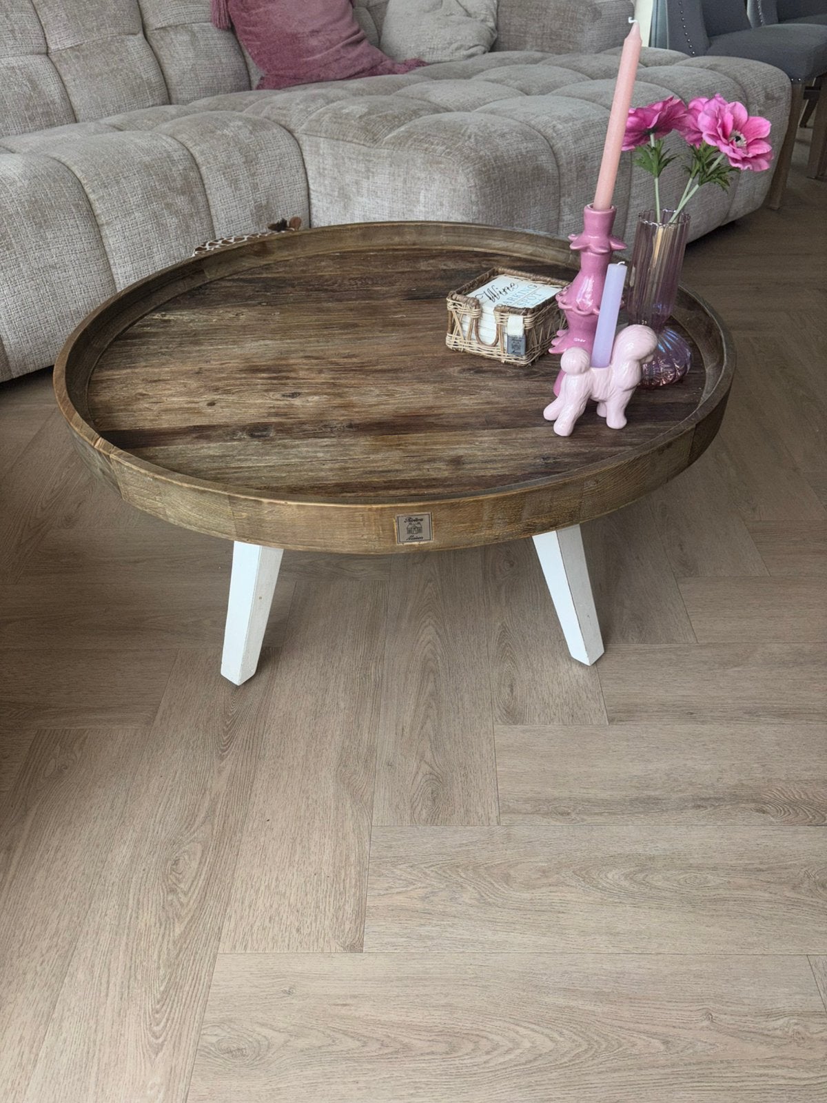 Riviera maison salontafel, Ophalen, Gebruikt, Rond, 50 tot 100 cm