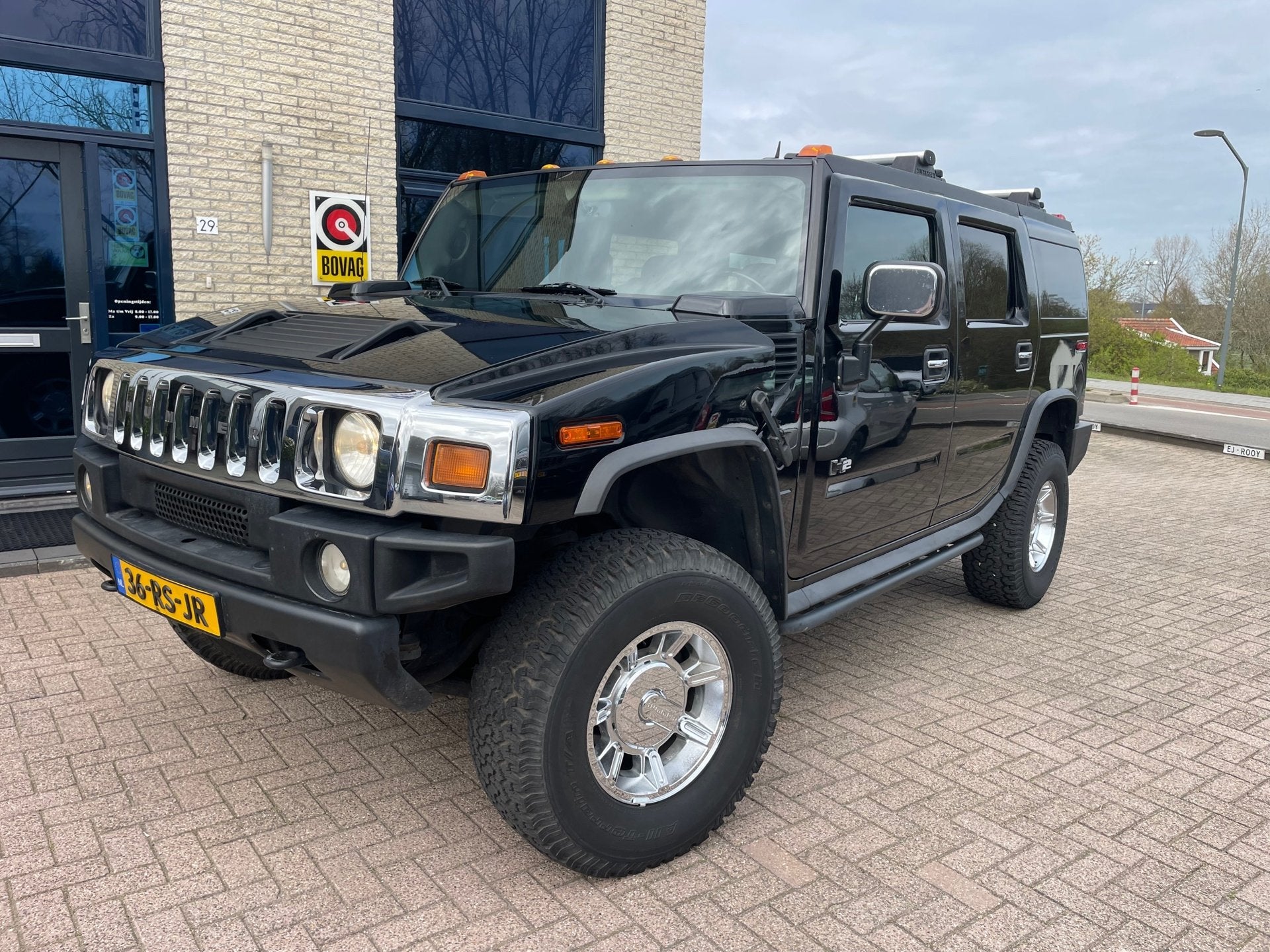 Hummer H2 6.0 V8- trekhaak- Bose-stoelverwarming, 318 pk, Gebruikt, 3000 kg, Zwart