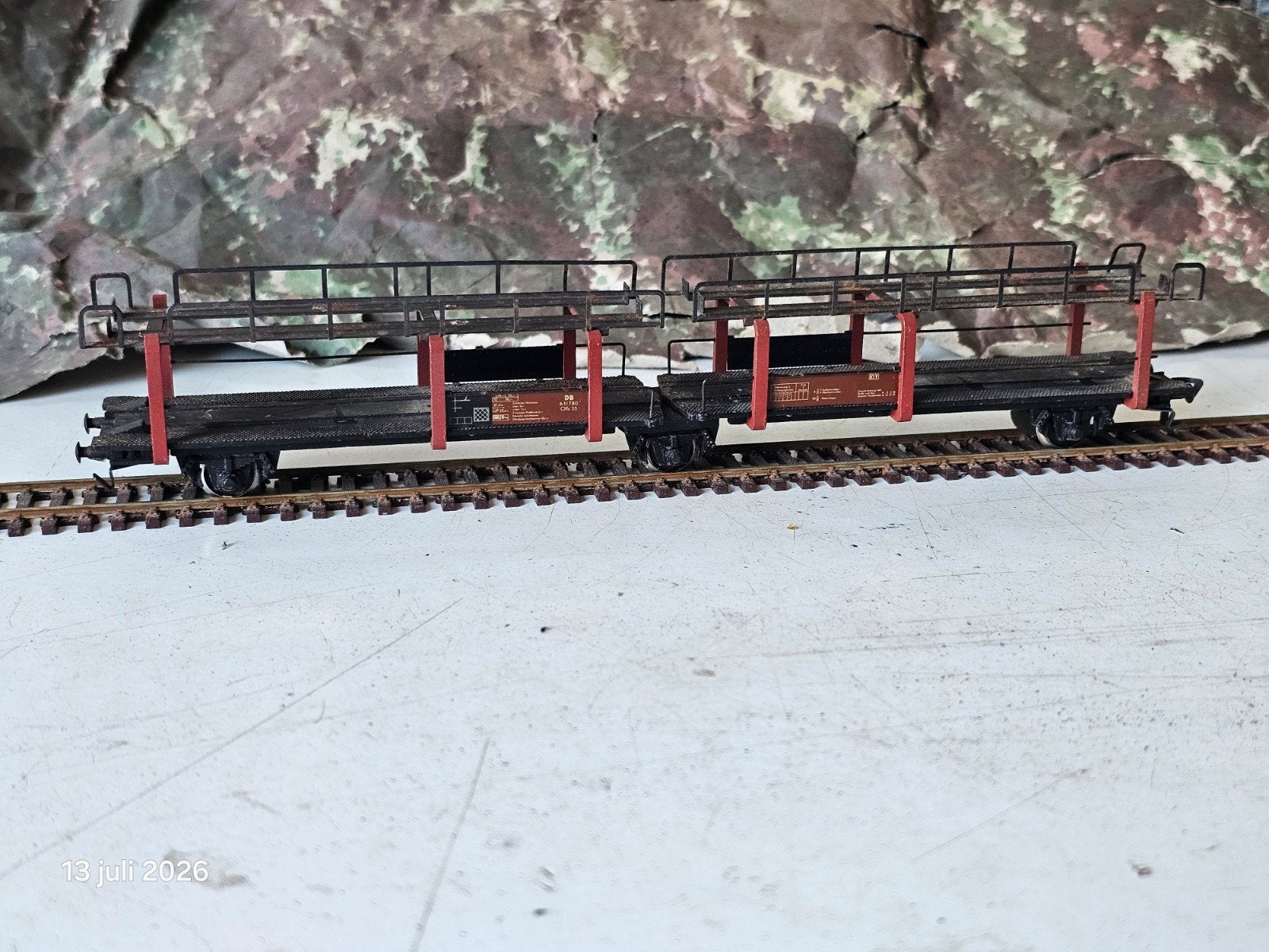 Fleischmann HO Autotransporter metaal - mist 1 koppeling, Ophalen of Verzenden, Gebruikt, Wagon, Fleischmann