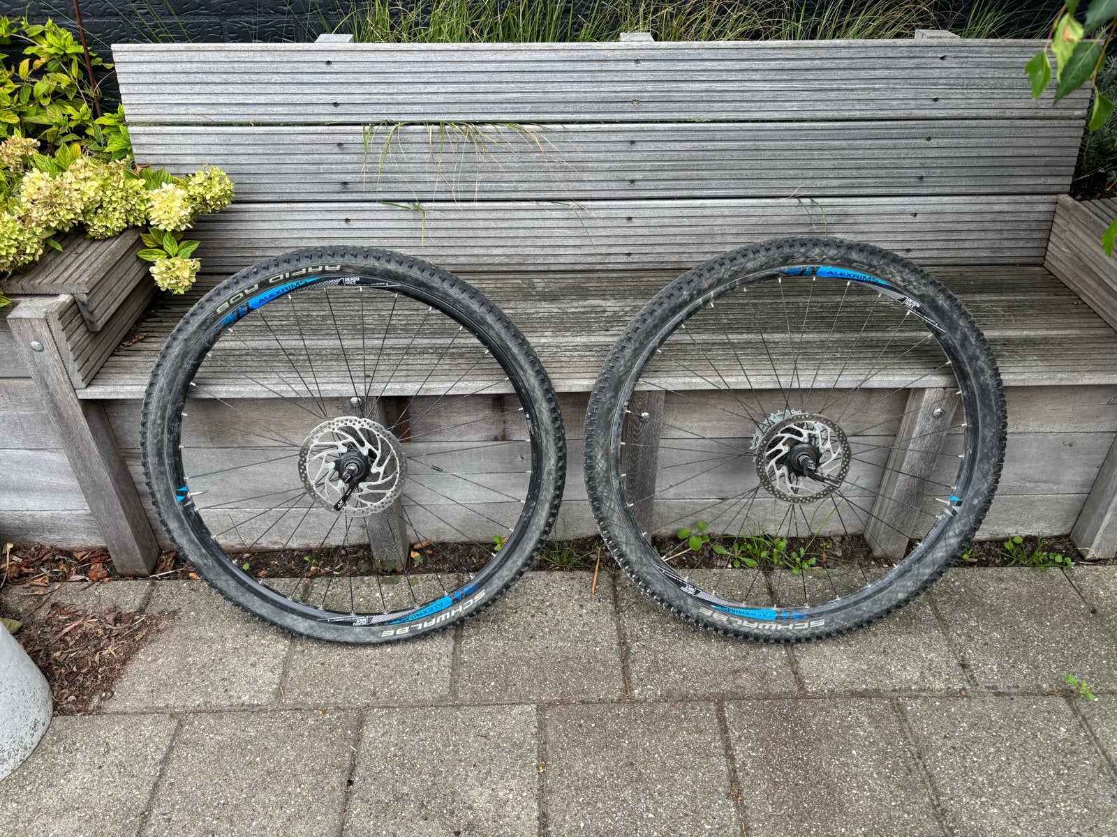 MTB 29 inch voor- en achterwiel met schijfremmen, Ophalen of Verzenden, Gebruikt, Mountainbike, Wiel