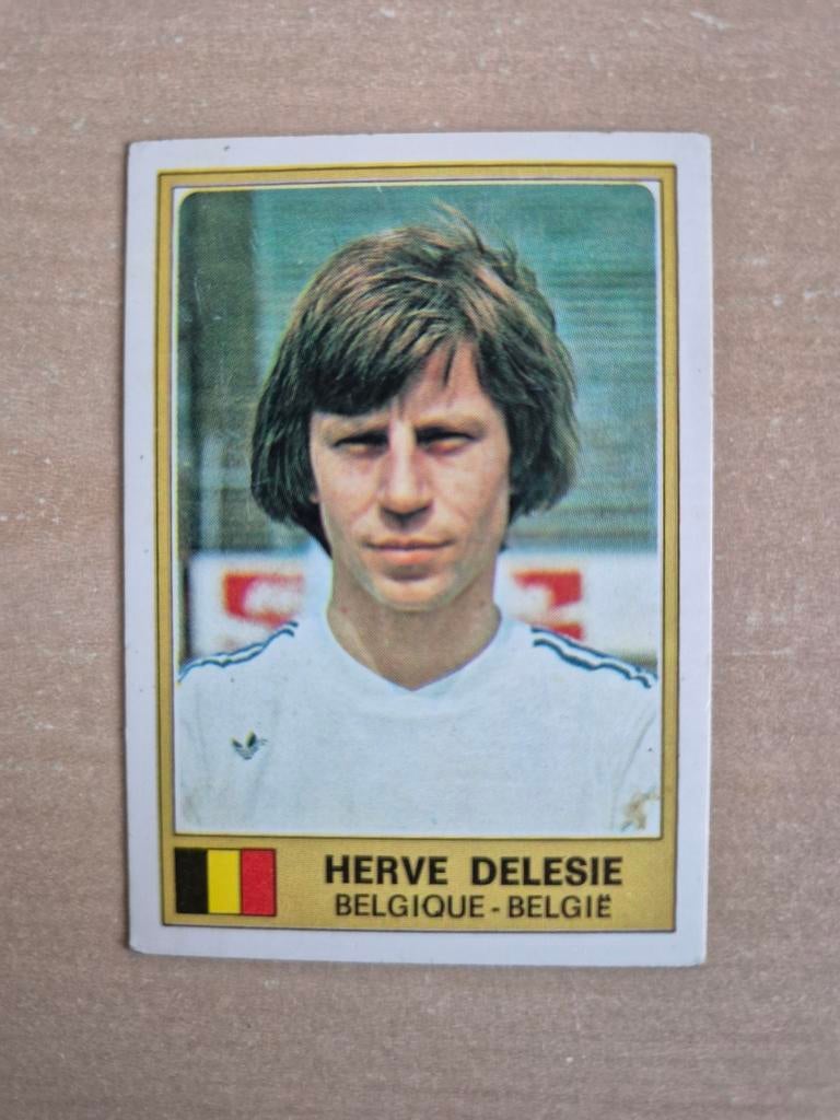 Panini Euro Football Herve Delesie België, Verzenden, Zo goed als nieuw, Buitenlandse clubs, Poster, Plaatje of Sticker