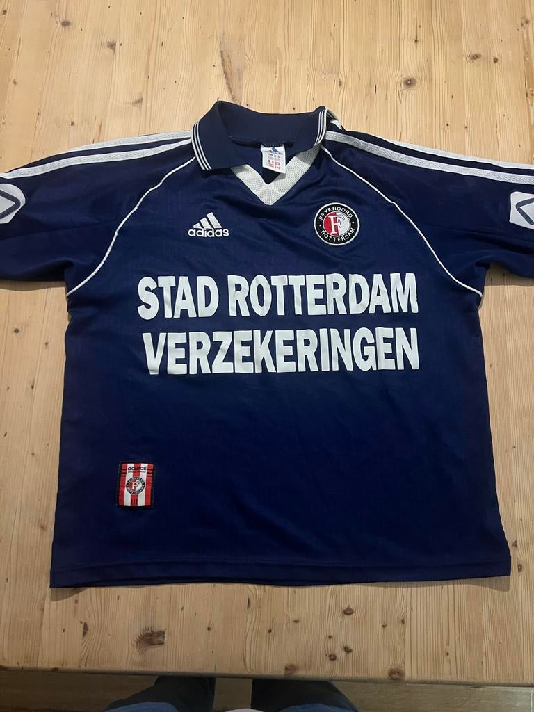 Vintage Feyenoord uitshirt 1998 1999 maat 176 Adidas, Ophalen of Verzenden, Zo goed als nieuw, Overige uitgevers