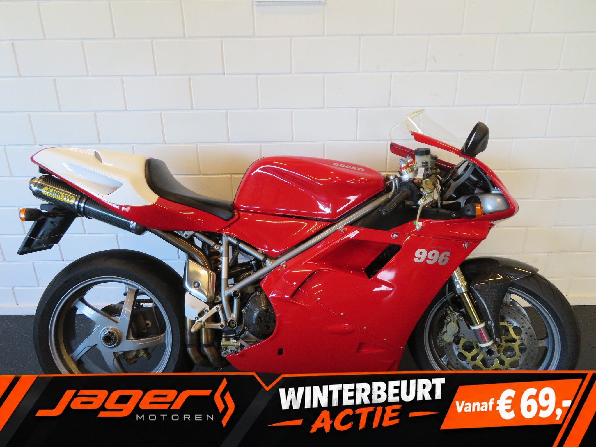 Ducati 996 MONOPOSTO ARROW PERFECT! (bj 2002), Motoren, Super Sport, Gebruikt, Bedrijf