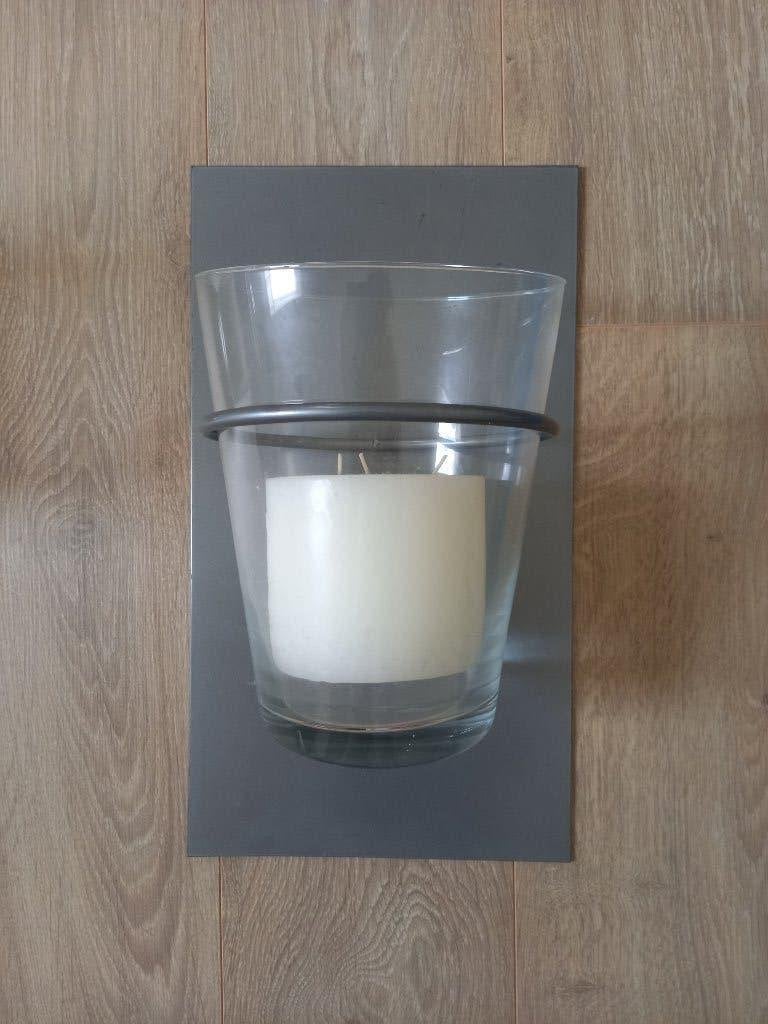 Windlicht 2 stuks, Huis en Inrichting, Ophalen, Windlicht, Wit, 24 cm