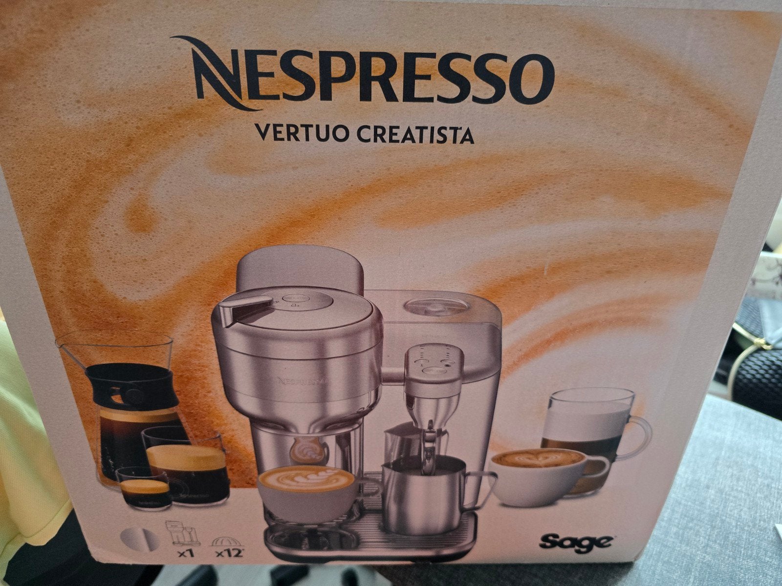 Sage Vertuo Creatista, Koffiepads en cups, Koffiemachine, Ophalen of Verzenden, Zo goed als nieuw