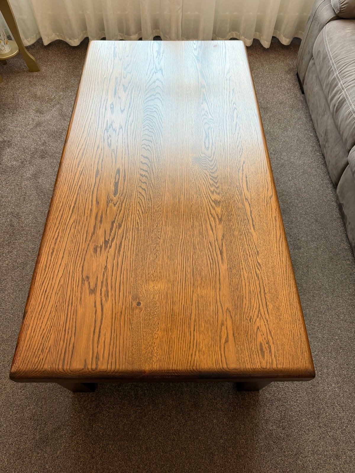 Eiken salon tafel, Ophalen, Gebruikt, Rechthoekig, Eikenhout