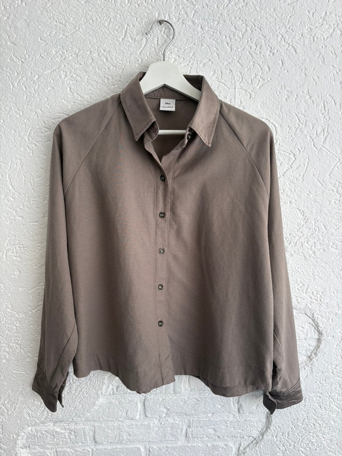 Won Hundred blouse taupe 36, Ophalen of Verzenden, Zo goed als nieuw, Maat 36 (S), Bruin