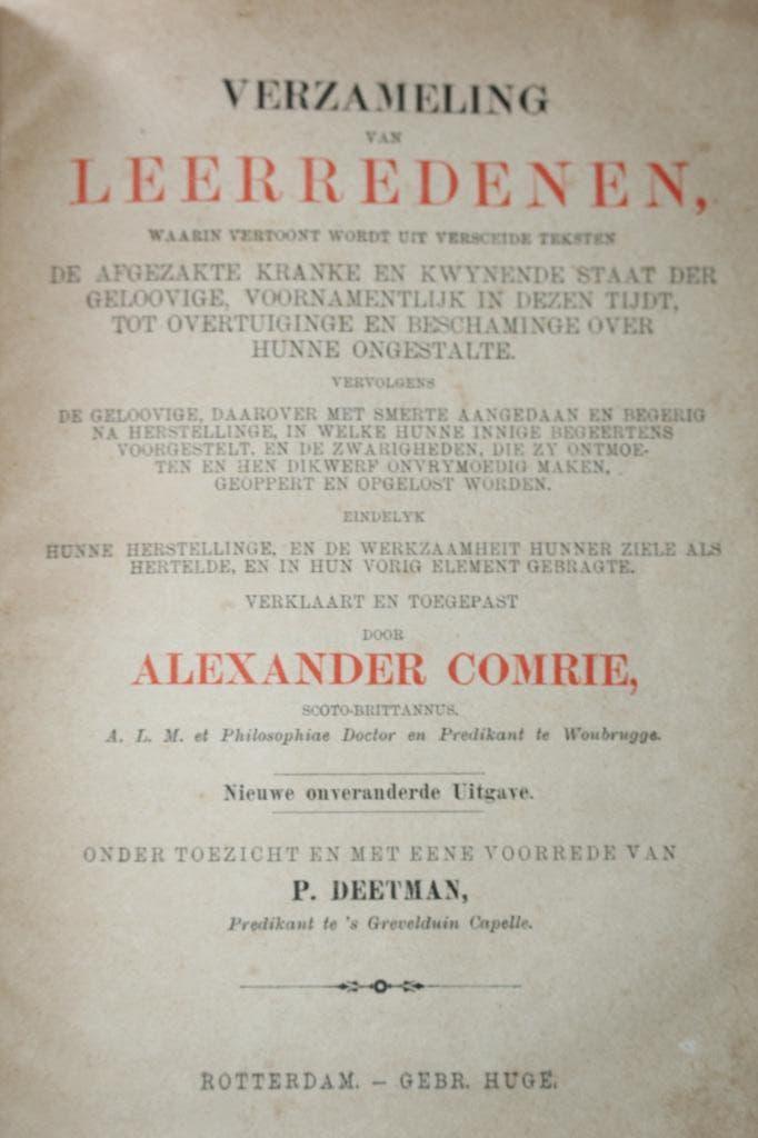 Alexander Comrie - Verzameling van leerredenen, Ophalen of Verzenden, Gelezen, Christendom | Protestants