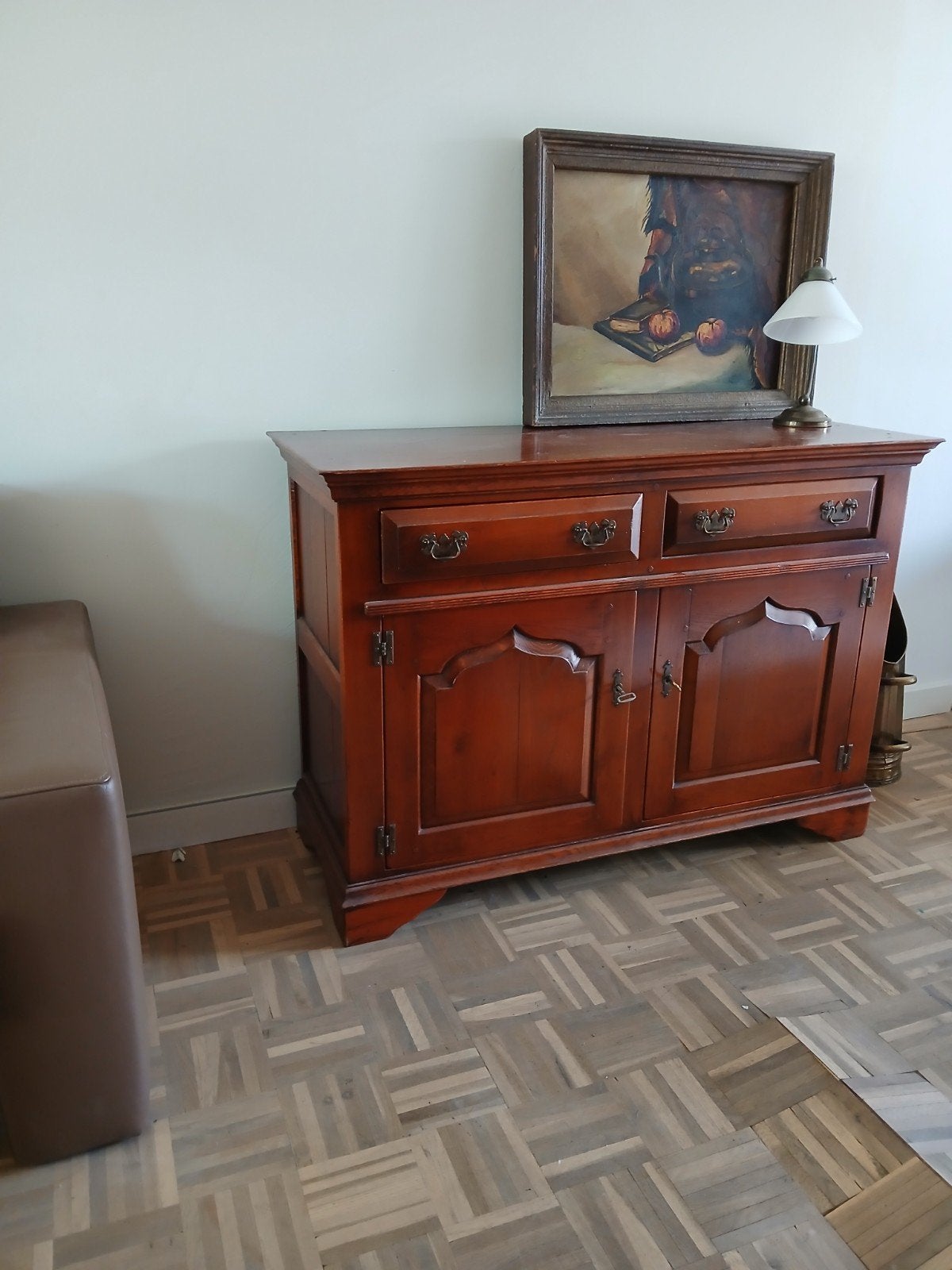 Dressoir, massief hout, Ophalen, 25 tot 50 cm, Kersenhout