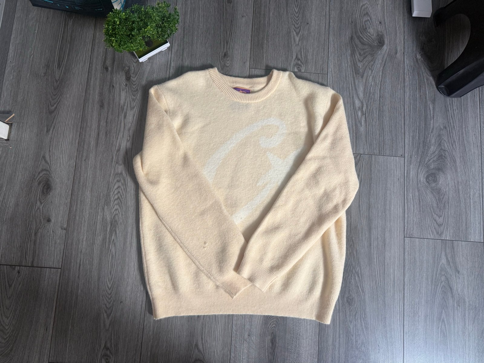 Corteiz C Star Mohair Knit Sweater – Beige | Maat L, Verzenden, Nieuw, Maat 52/54 (L), Beige