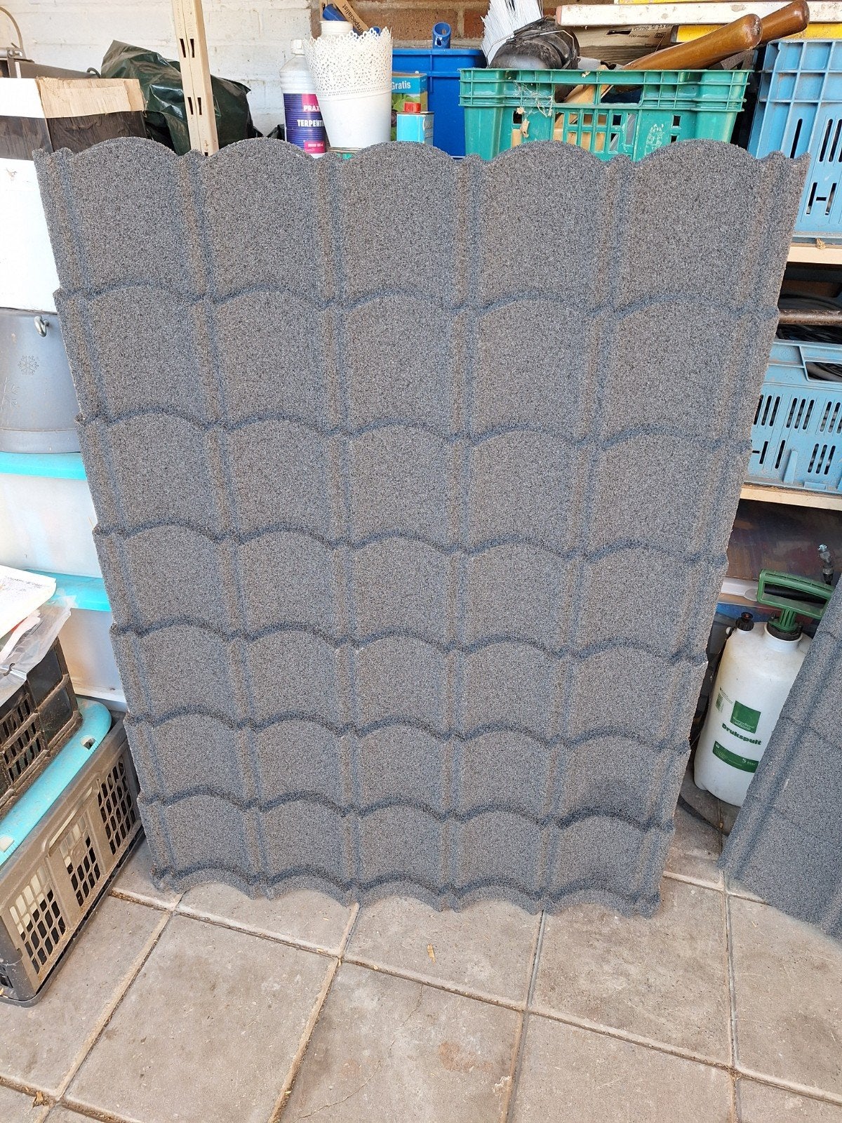 Nieuwe Aquaplan dakpanplaat 86x113 zwart - 6 hele, 1 met st, Doe-het-zelf en Verbouw, Dakpannen en Dakbedekking, Gebruikt, Zwart