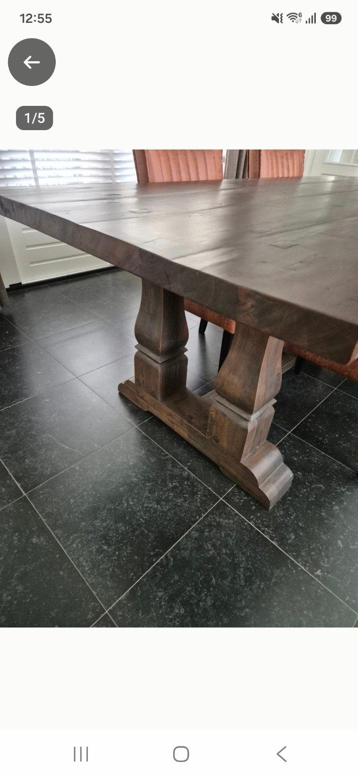 kloostertafel, Ophalen of Verzenden, Rechthoekig, 200 cm of meer