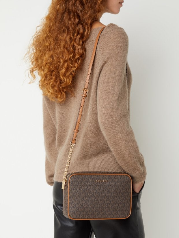 cross body tas Michael Kors, Ophalen of Verzenden, Zo goed als nieuw, Bruin, Leer
