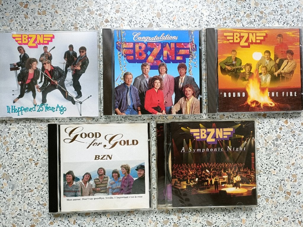 5 CD's van de Volendamse band "BZN", waarvan 1 CD Single., Pop, Ophalen of Verzenden, Zo goed als nieuw, Inclusief doosje