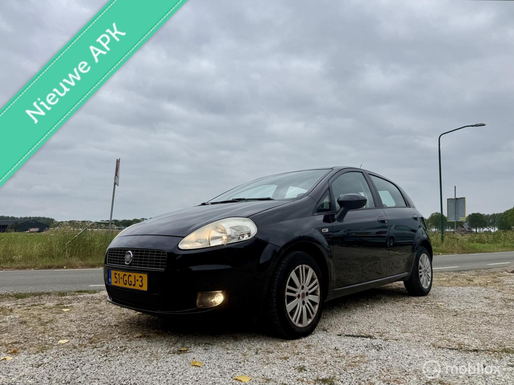 Fiat Grande Punto 1.4 Active, BJ 2008, Airco, APK Sept 2027, Voorwielaandrijving, 4 cilinders, 400 kg, Grande Punto
