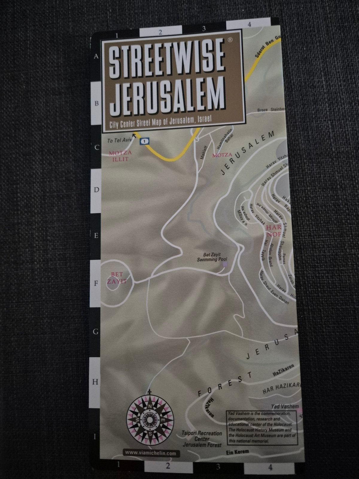 Streetwise Jerusalem City Center Street Map, Nieuw, Reisgids of -boek, Azië, Ophalen