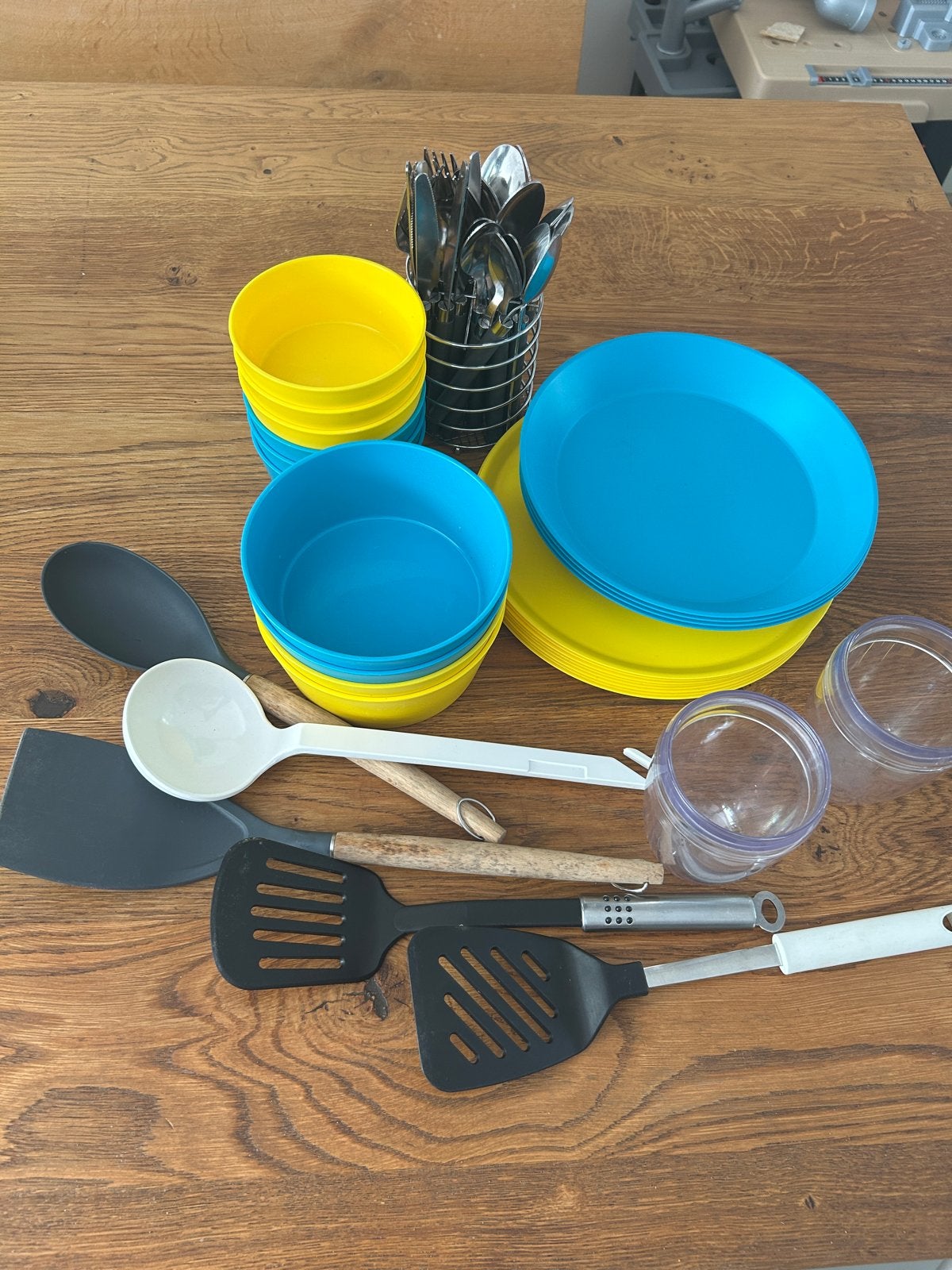 Diverse servies en keukengerei voor camping, Ophalen, Gebruikt