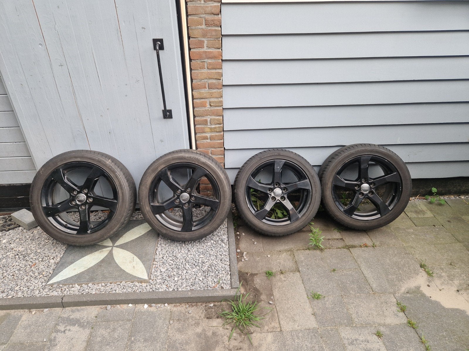 Audi A3 17 inch velgenset – 5x112 met banden, Auto-onderdelen, Ophalen, Gebruikt, ., Banden en Velgen