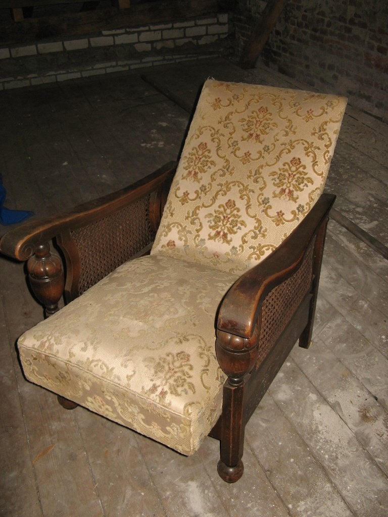 beuken stoel met armleuning 2 standen, Antiek en Kunst, Antiek | Meubels | Stoelen en Banken, Ophalen