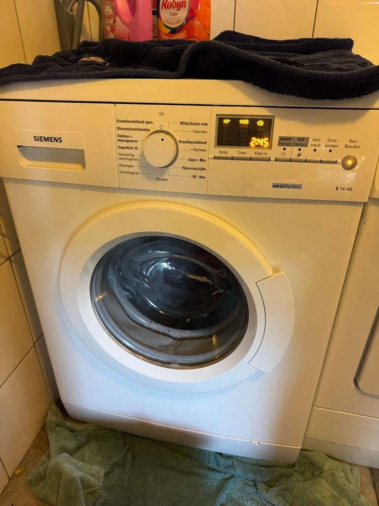 Siemens VarioPerfect E 14-46 Wasmachine - Gebruikt, Ophalen, Zo goed als nieuw, Voorlader, Kort programma