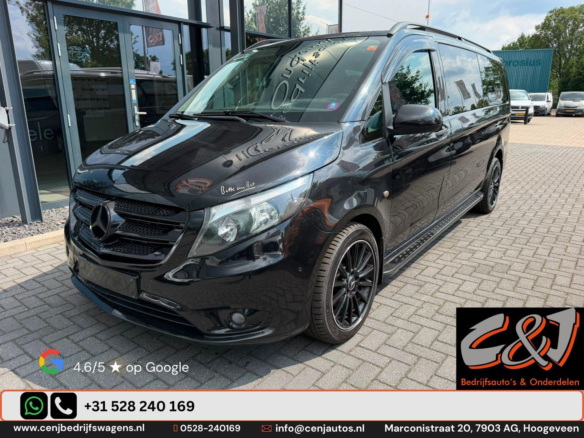 Mercedes-Benz Vito Tourer 116 BlueTEC Pro Extra Lang 9 pers., Automaat, Overige carrosserieën, Zwart, Mercedes-Benz
