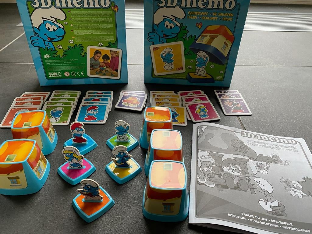 Smurfen 3D memory spel, Vijf spelers of meer, Ophalen of Verzenden, Zo goed als nieuw, Upper Deck