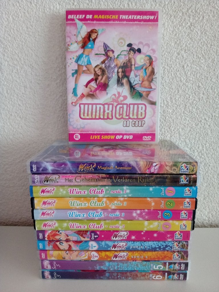 12 Winx Club DVD'S , Europees, Gebruikt, Tekenfilm, Ophalen of Verzenden