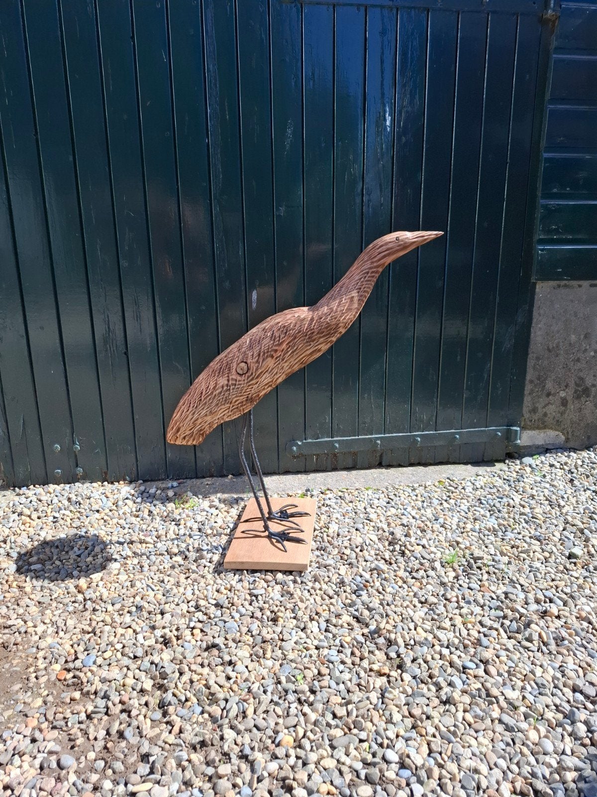 Houten Roerdomp - Kettingzaagkunst van Douglas Hout, Ophalen, Houtsnijwerk, 50 - 100 cm, Handgemaakt