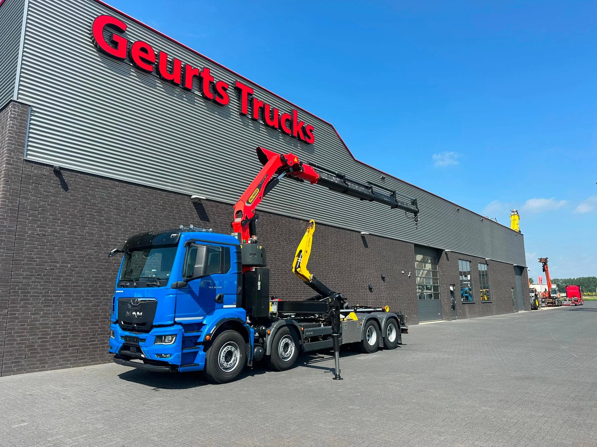 MAN TGS 35.430 8X4 BL + PALFINGER HAAK+20ASLD5+ PALFINGER PK, Auto's, Automaat, Achterwielaandrijving, Euro 6, Blauw