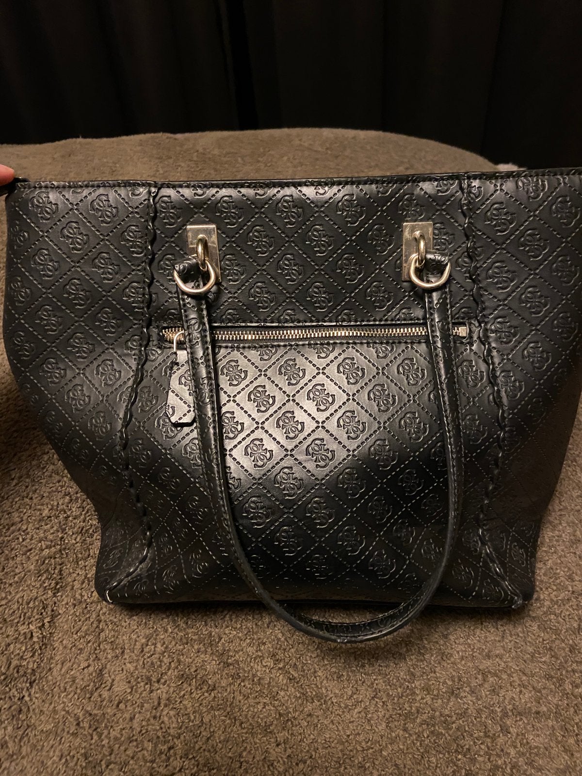 Orginele GUESS grote handtas met portomoneetje, Sieraden, Tassen en Uiterlijk, Portemonnees, Ophalen, Zo goed als nieuw, Zwart