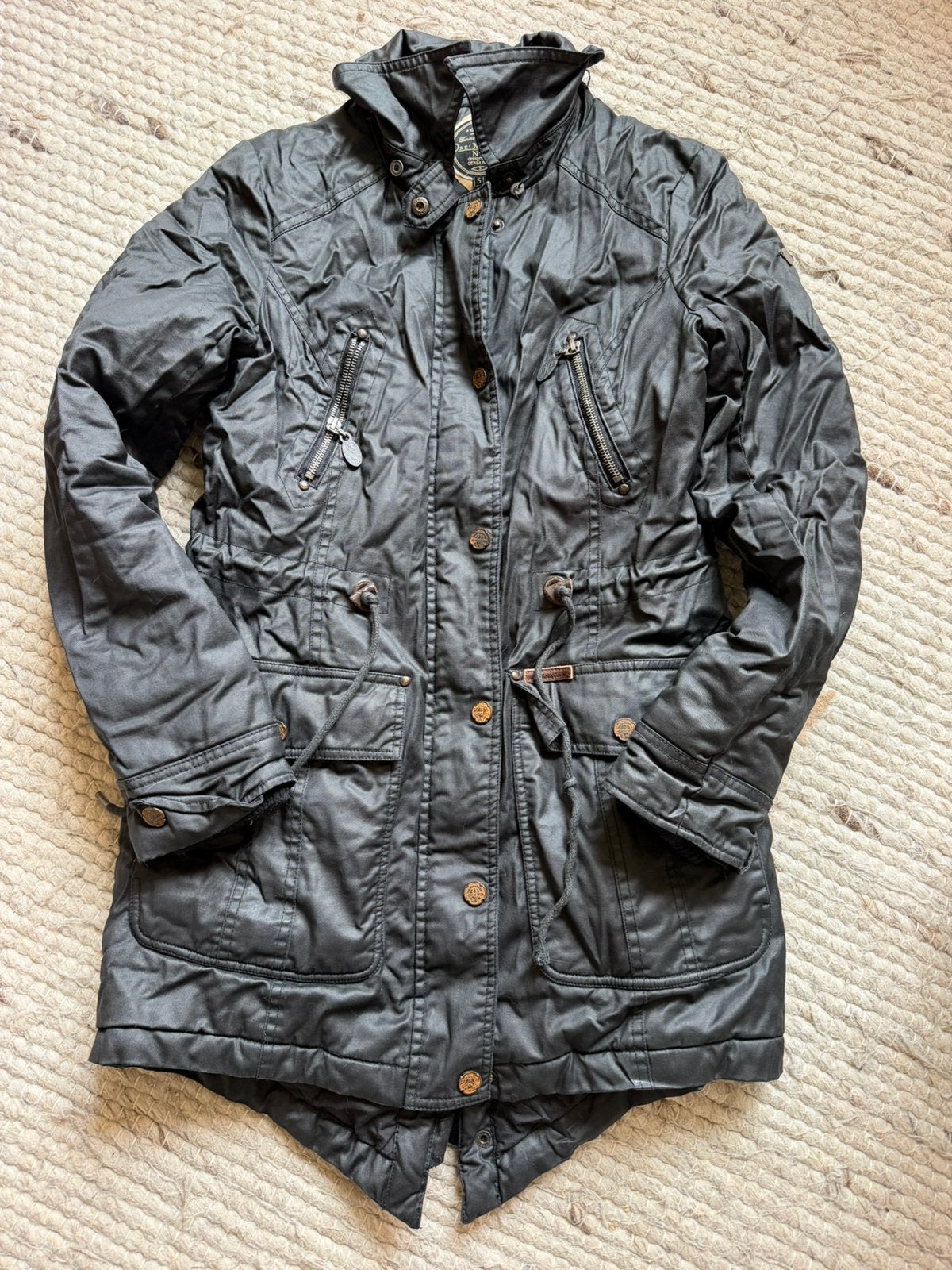 Dreimaster winterjas, mt S , zwart, Ophalen, Zo goed als nieuw, Maat 36 (S), Zwart