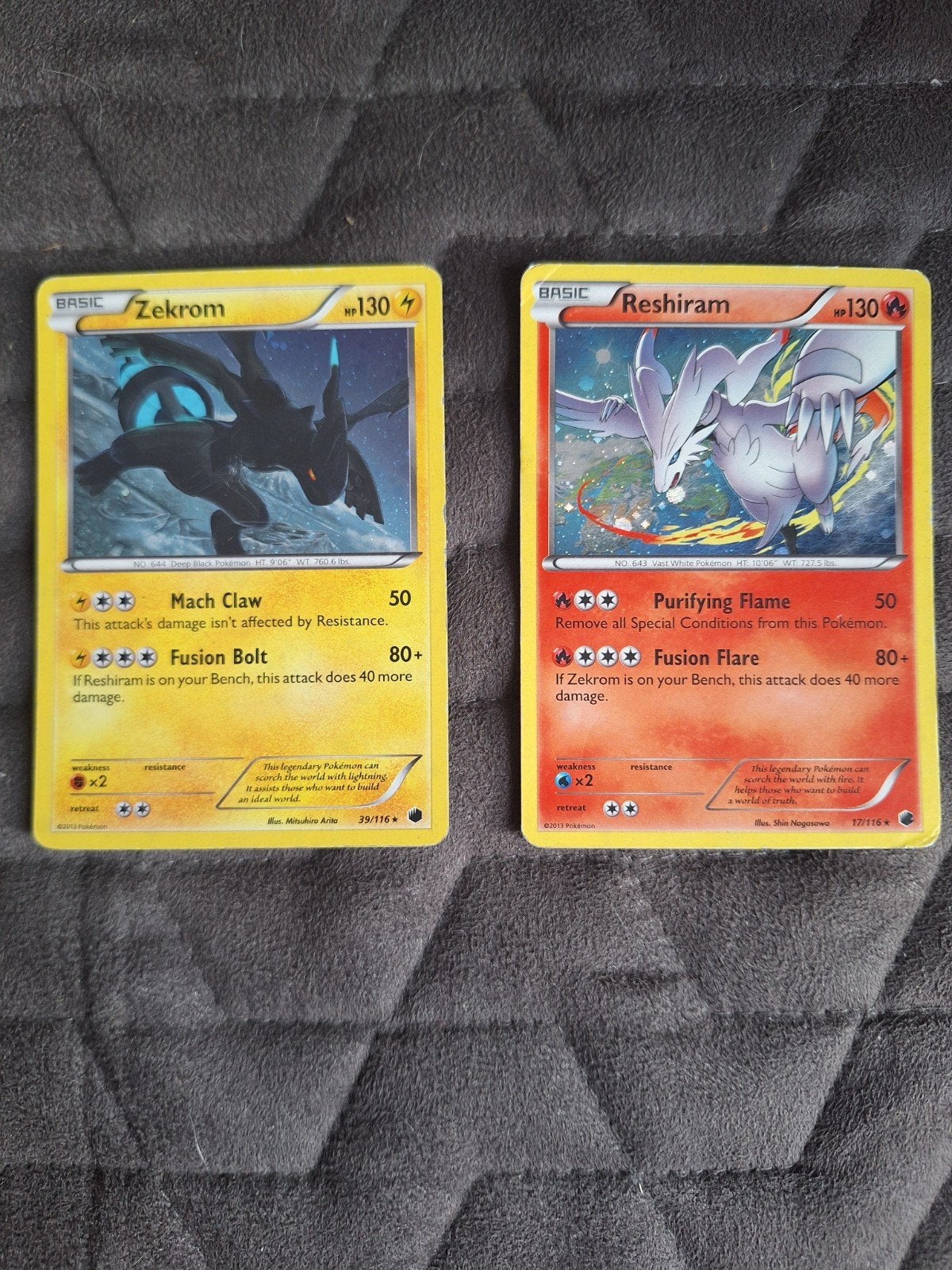 Zekrom en Reshiram Pokémon kaarten, Hobby en Vrije tijd, Verzamelkaartspellen | Pokémon, Ophalen of Verzenden, Gebruikt, Meerdere kaarten