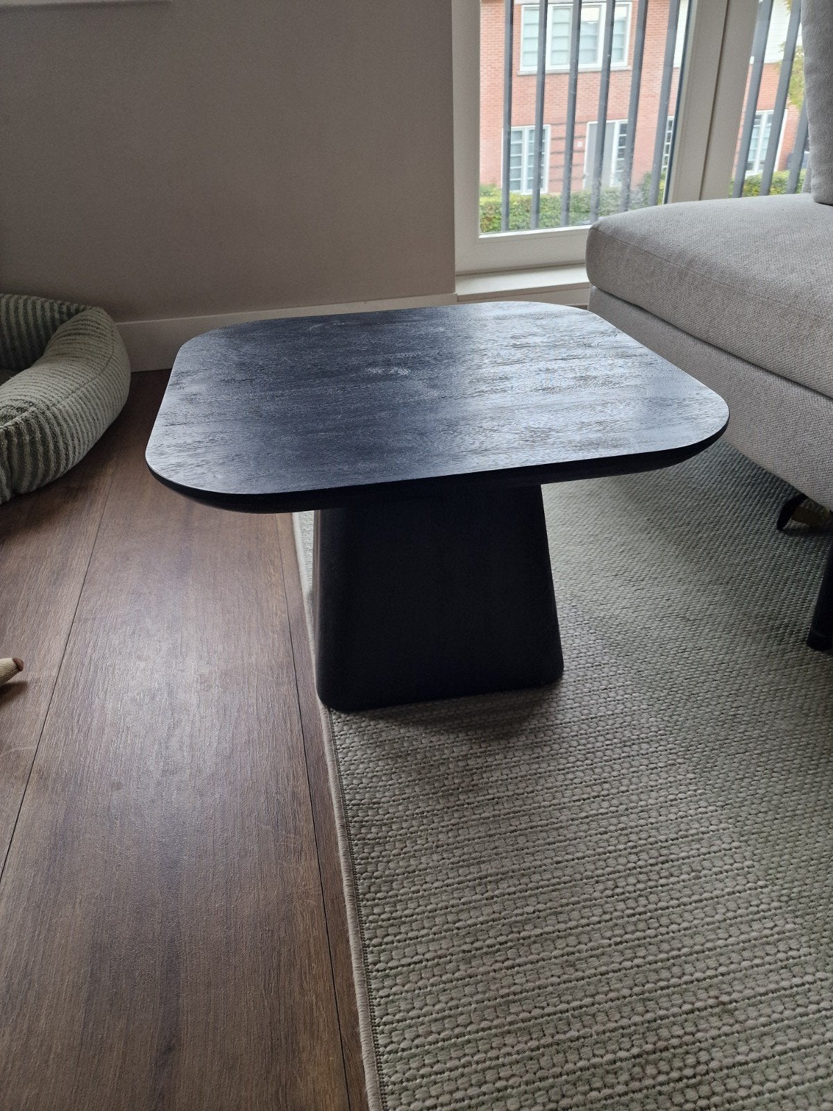 Salontafel zwart vierkant, Ophalen, 50 tot 100 cm, 50 tot 100 cm, Zo goed als nieuw