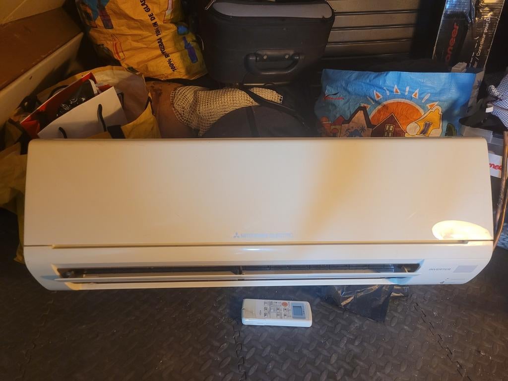 Mitsubishi Electric Inverter Airco met buiten unit, Ophalen, Gebruikt, Minder dan 60 m³, 3 snelheden of meer