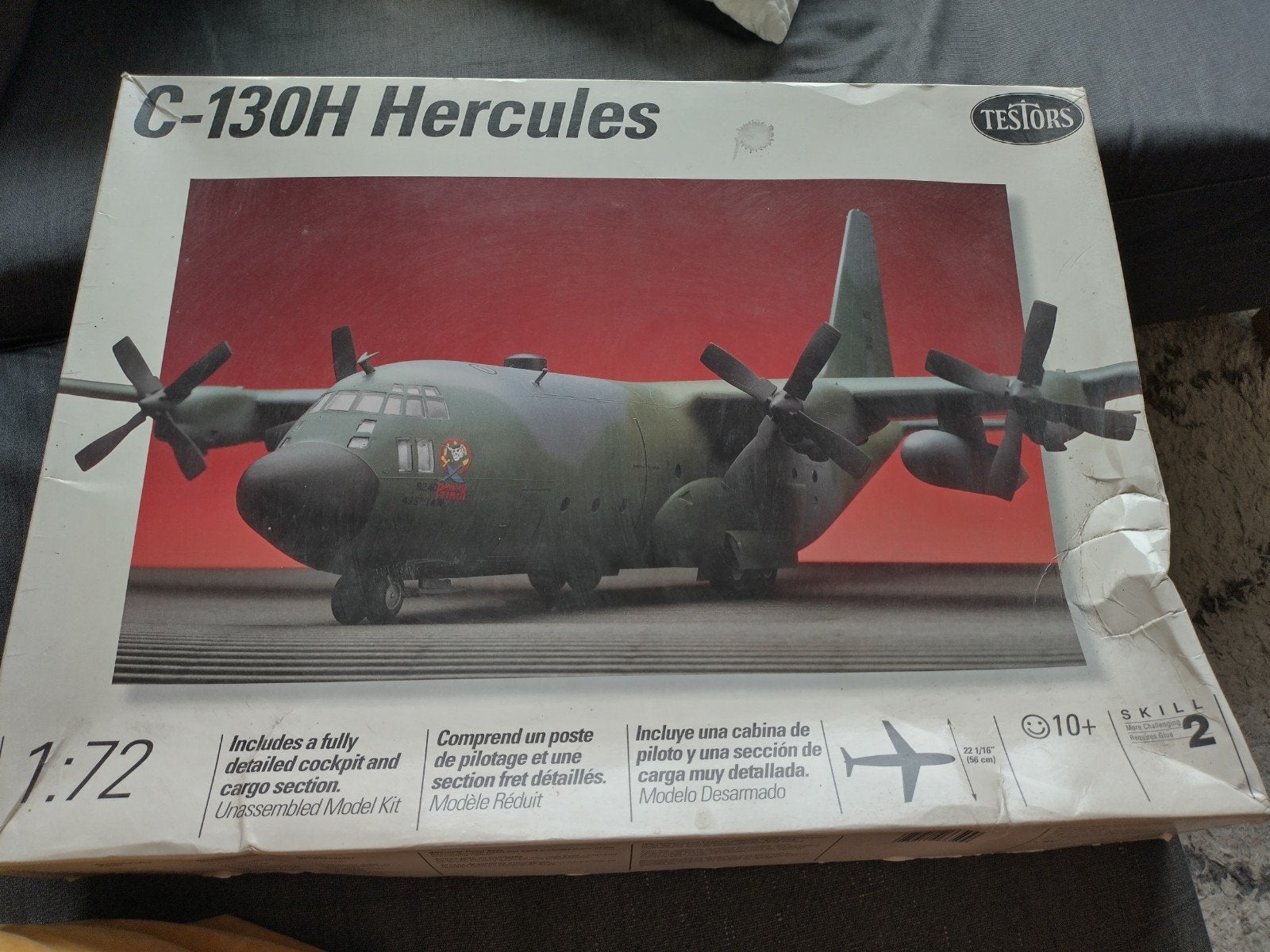 Modelbouwdoos Testors Hercules C-130H, Ophalen of Verzenden, Zo goed als nieuw, 1:72 tot 1:144, Overige merken
