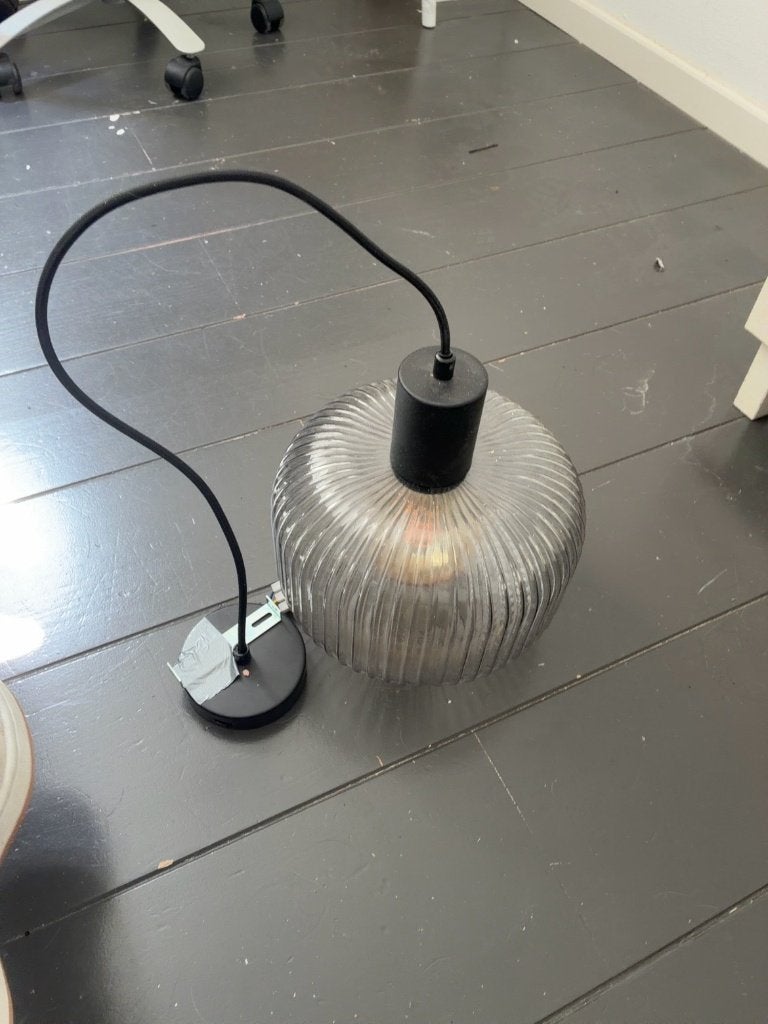 KARWEI Flynn hanglamp rookglas incl. grote sfeerlamp, Modern, E27 (groot), Ophalen of Verzenden, Glas