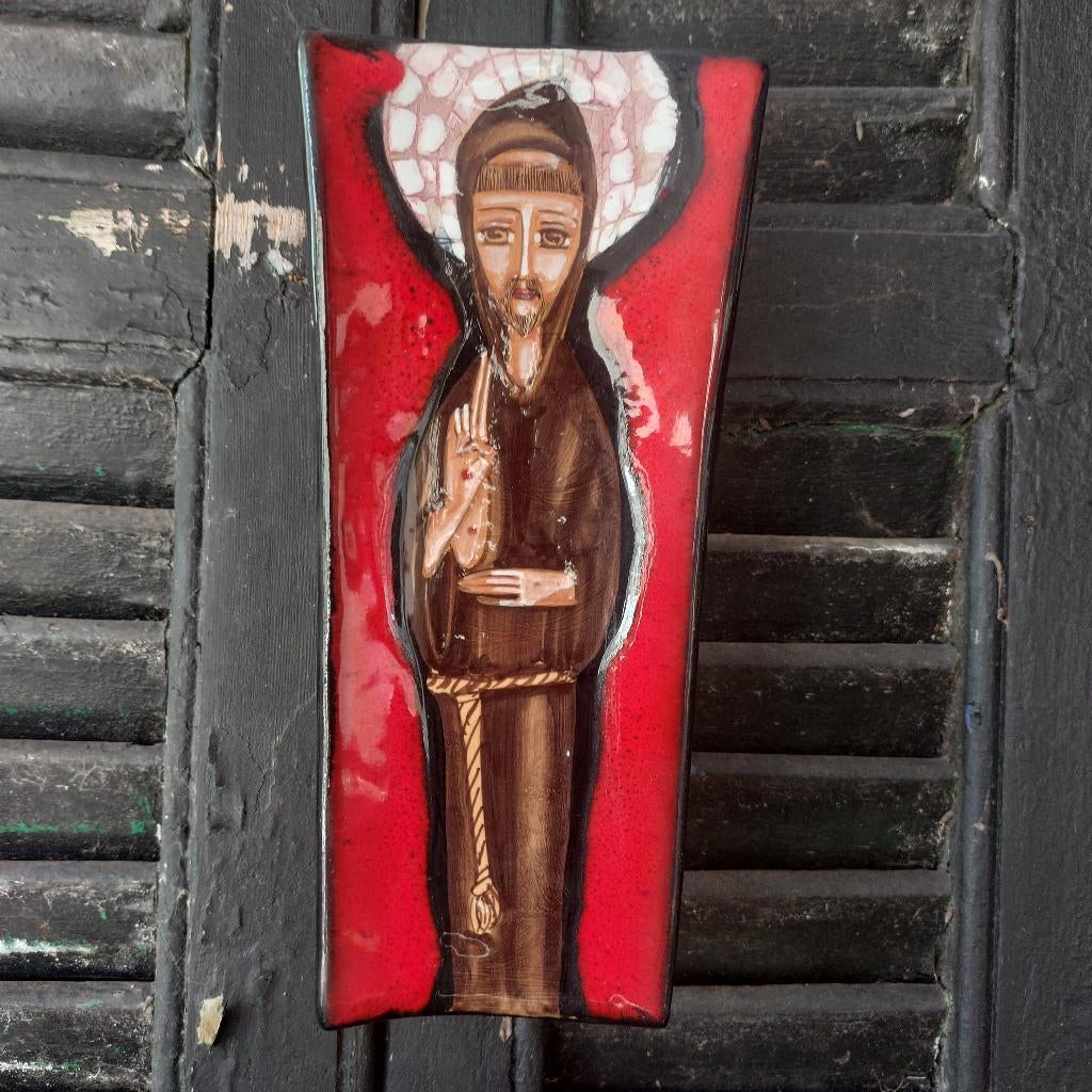 Mooi tableau met st. Fransiscus van Assisi, door Rufinelli,, Ophalen of Verzenden