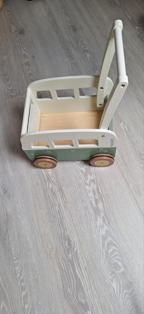 Houten loopwagen / bolderkar in camperstijl, Ophalen, Zo goed als nieuw, Duw- of Trekspeelgoed